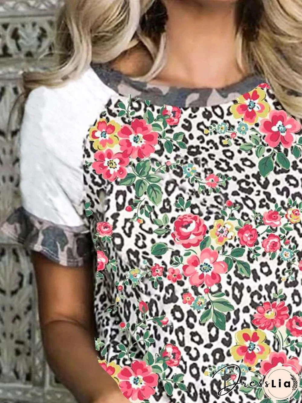 Printed Vintage Short Sleeve T-shirt