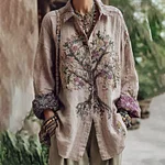 Women's Tribal Tree Of Life Casual Long Sleeve Shirt - Image 2