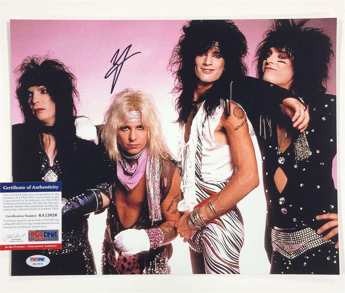 Motley Crue lead singer Vince Neil signed 11x14 band Photo Poster painting E ~ PSA Witness COA