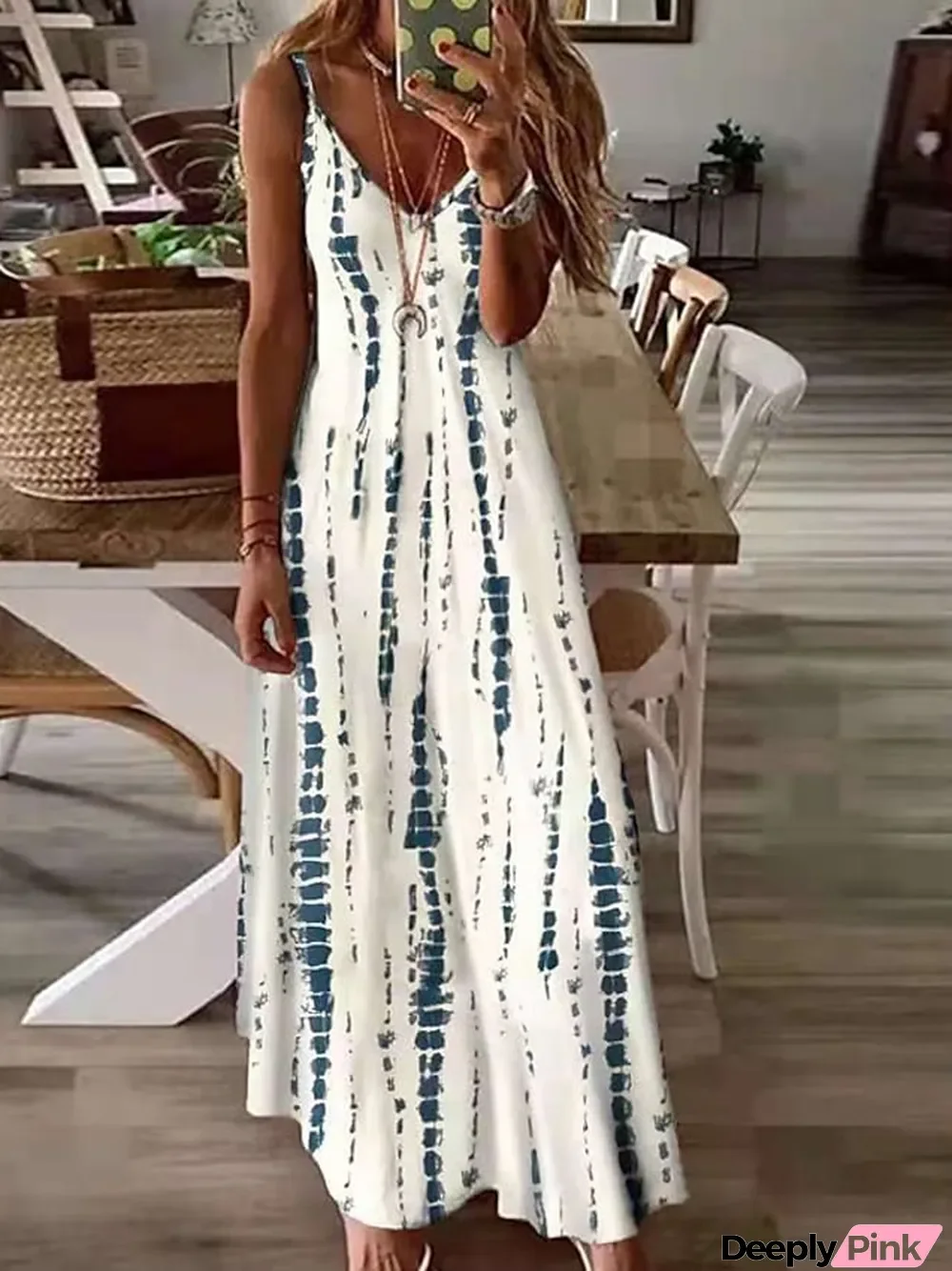Women's A Line Dress Slip Dress Long Dress Maxi Dress White Yellow Blue Sleeveless Print Print Summer Spring Spaghetti Strap Modern S M L XL XXL 3XL 4XL 5XL