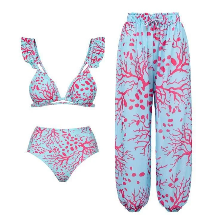 Uveng Uveng One-Piece Bikini Suit Women's Bikini Three-Piece Set