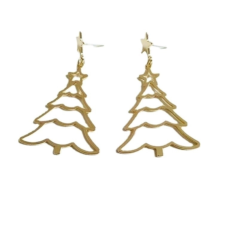 Fashion Christmas Tree Sun Alloy Plating Women’s Drop Earrings 1 Pair