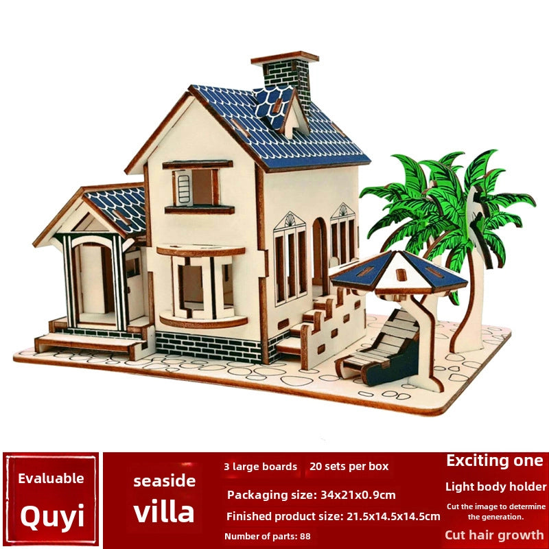 Stall Supply Children’s Wooden 3D Puzzle Adult Puzzle Christmas Building Handmade Educational Model Toy