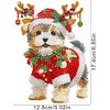 DIY Christmas Schnauzer Dog-Acrylic Diamond Painting Ornaments With Shaking Head Function