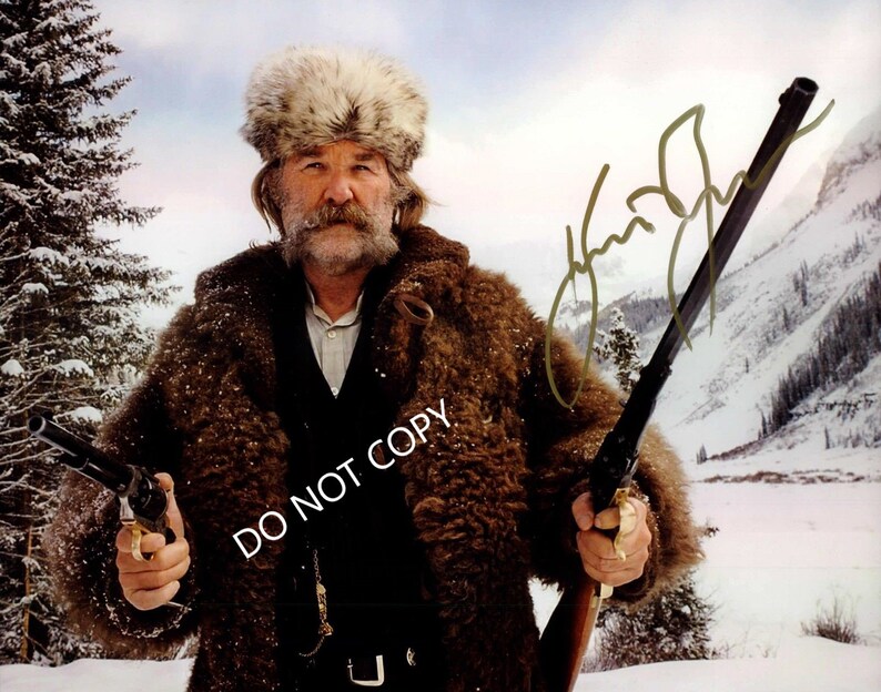 Kurt Rusell The Hateful Eight 8 x10 20x25 cm Autographed Hand Signed Photo Poster painting