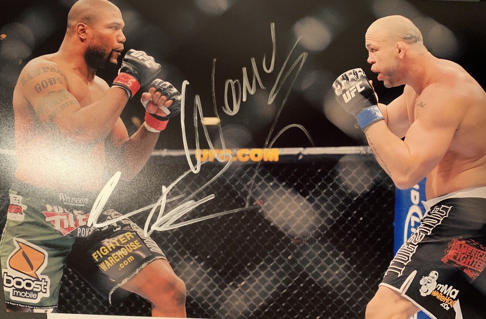 wanderlei silva Rampage Quinton Jackson Signed 12x8 Photo Poster painting Pic Auto Ufc