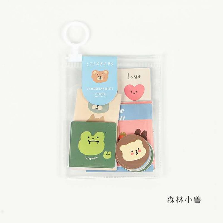 JOURNALSAY 40 Pcs/set Cute Expression Cartoons Story Stickers