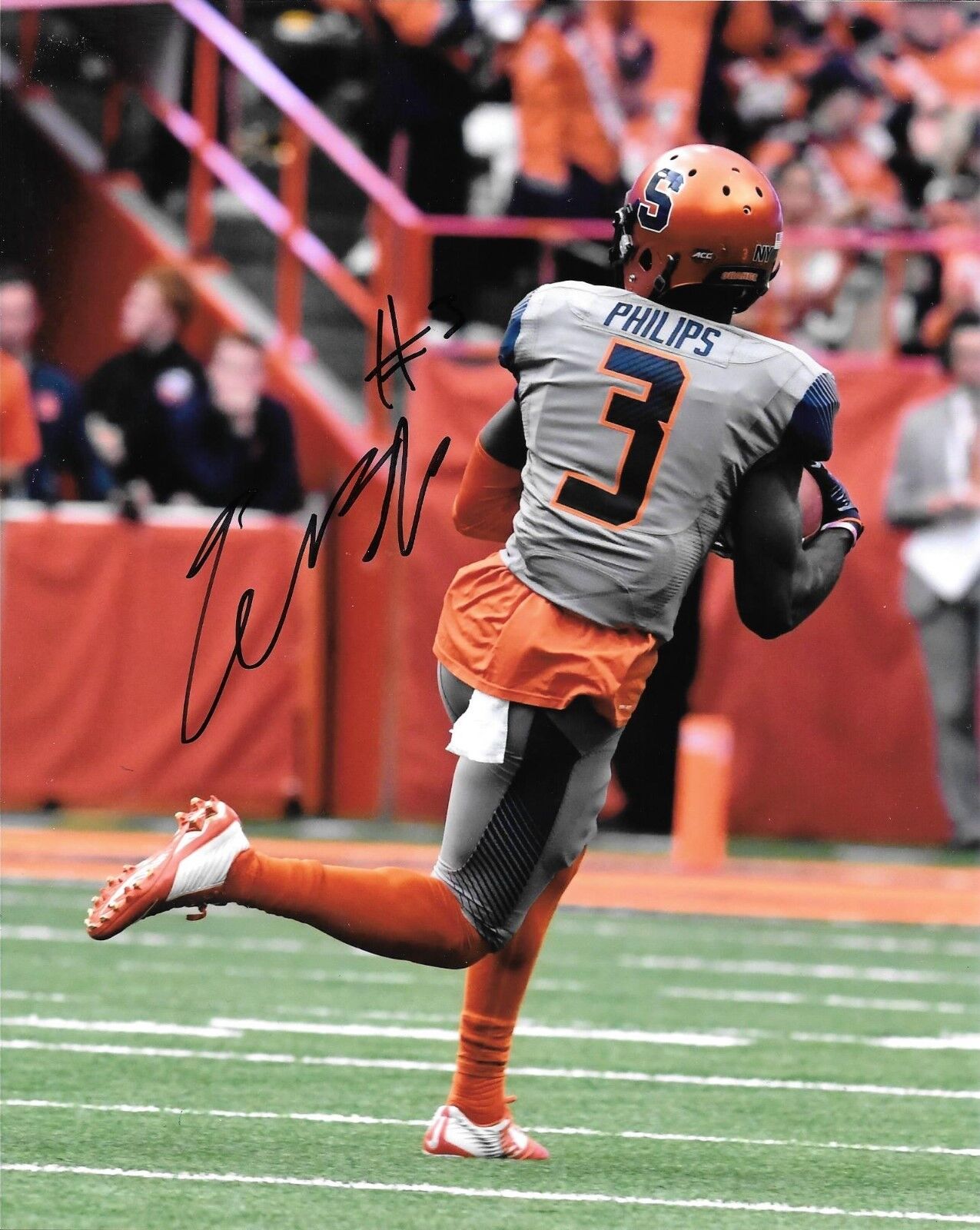 ERVIN PHILLIPS HAND SIGNED SYRACUSE ORANGE 8X10 Photo Poster painting W/COA