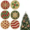 6pcs/set DIY Diamond Special Shape Pearl Art Hanging Wooden Christmas Tree Ornament Kit