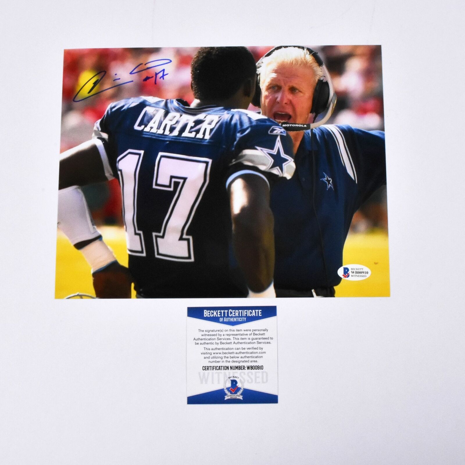 Quincy Carter Signed 8x10 Dallas Cowboys Photo Poster paintinggraph