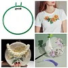 Round Cross Stitch Hoop Ring Plastic Embroidery Hoop Colorful Embroidery Circle