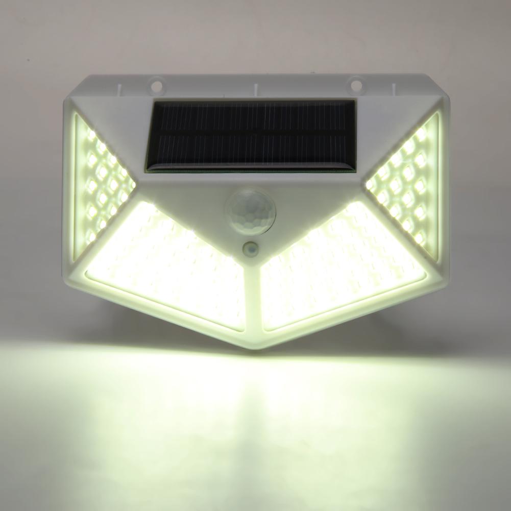 

100LED Four-sided Solar Power Motion Sensor Wall Light Outdoor Garden Lamp, 2pcs, 501 Original