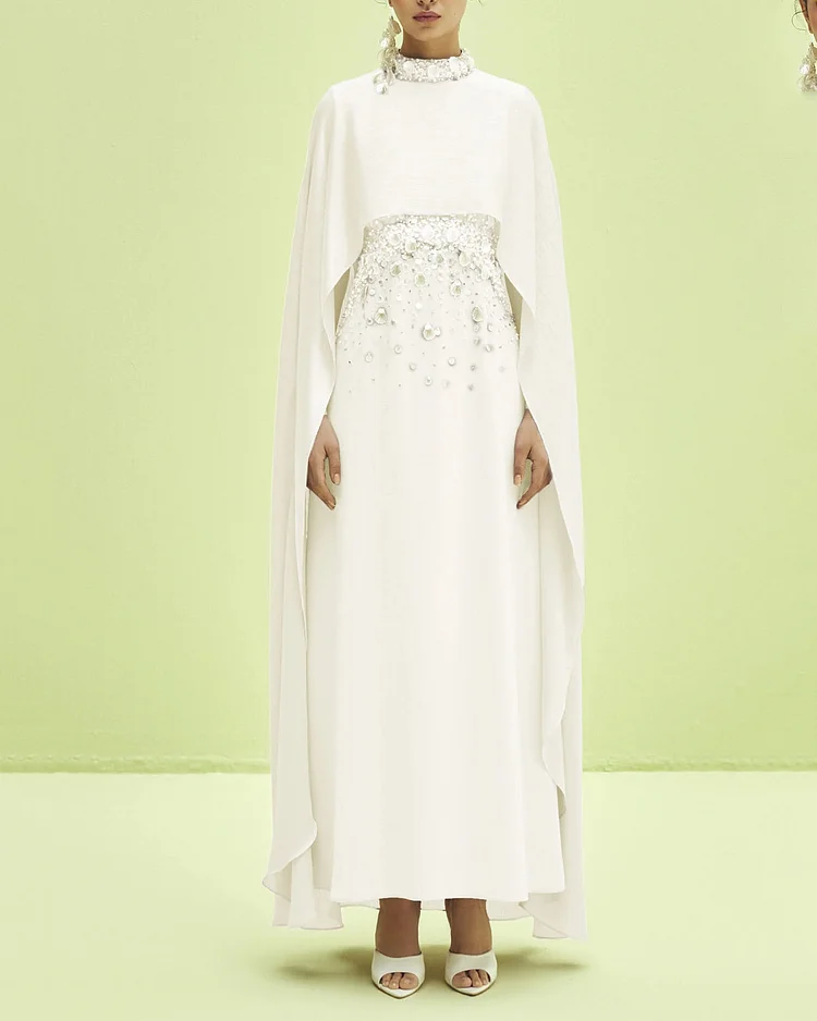 Embroidered Cape Kaftan