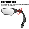 Bicycle Rear View Mirror Wide Range Mirror Adjustable Angle Reflector Anti-Shock