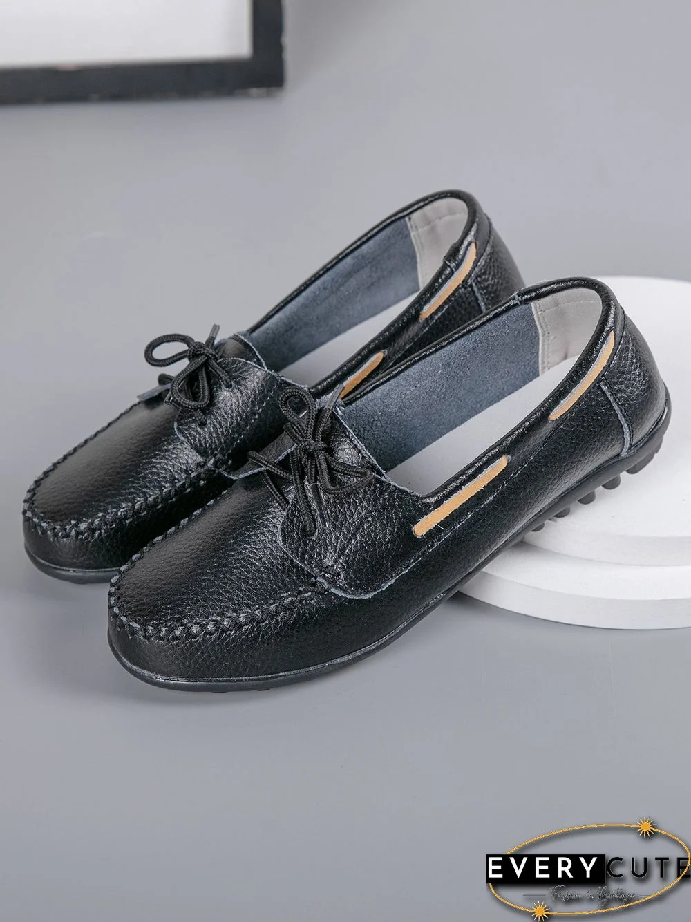 Retro Casual Simple Lace-up Flat Shoes