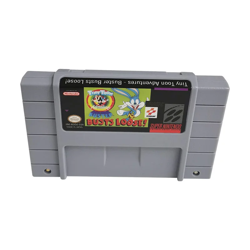 Tiny Toon Adventures: Buster Busts Loose! SNES For Super Nintendo Entertainment System - 16 Bit US Version Game Cartridge