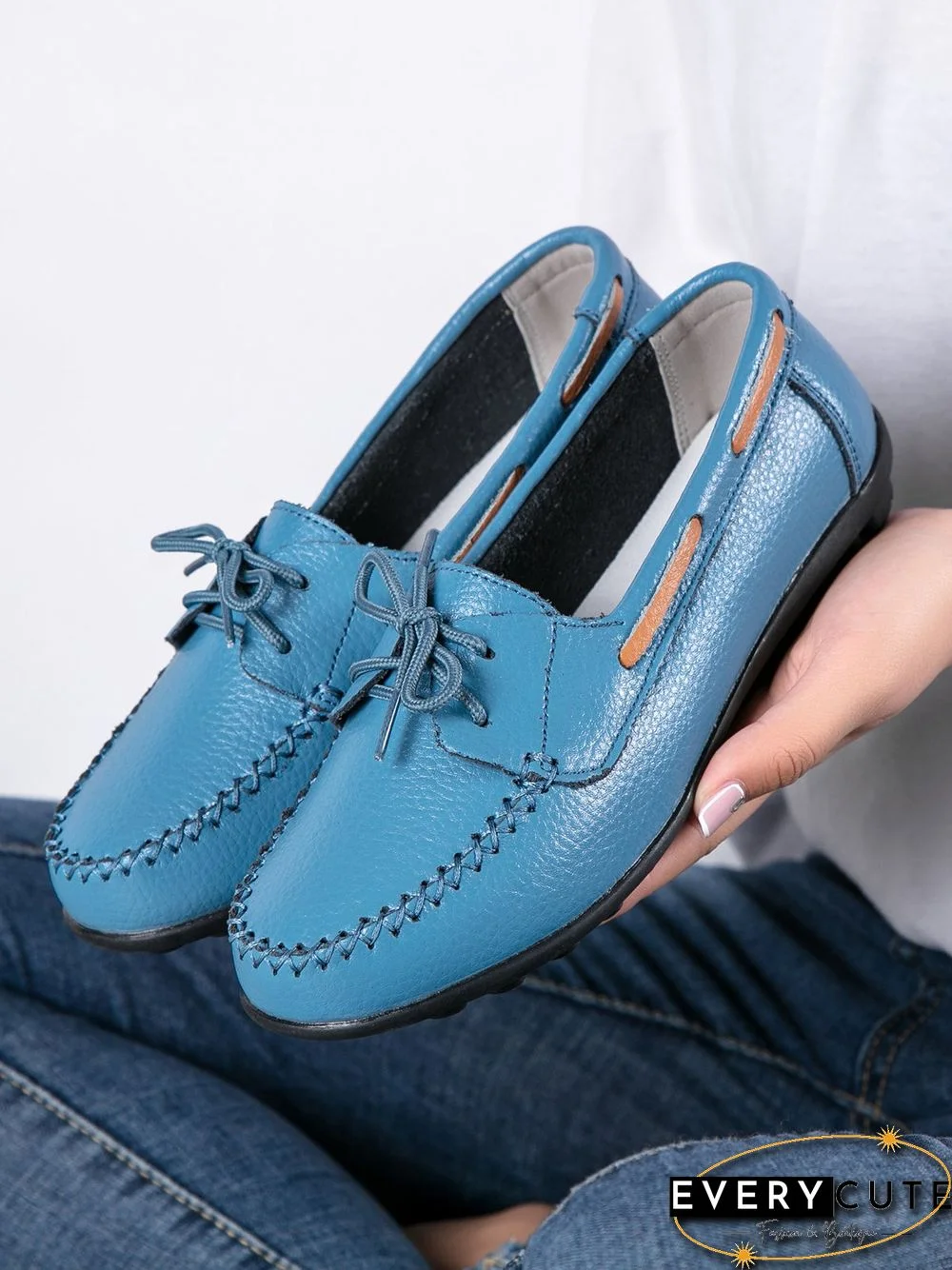 Retro Casual Simple Lace-up Flat Shoes
