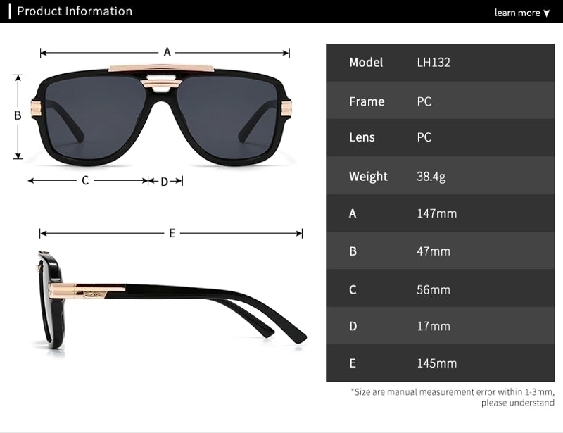 Hawaiian Tropical Modern Style Geometric Pc Square Patchwork Full Frame Women’s Sunglasses