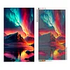 (US Only)5D DIY Full Round Drill Diamond Painting Aurora Night Kit Home Decor Art 40x70cm