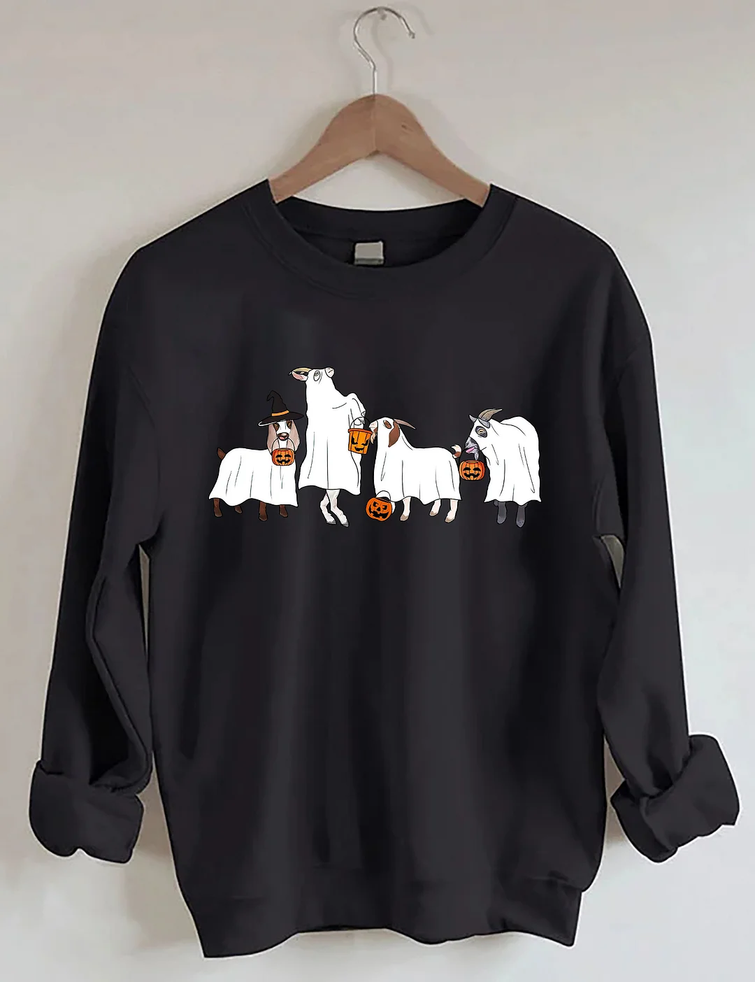 Halloween Ghost Goat Sweatshirt