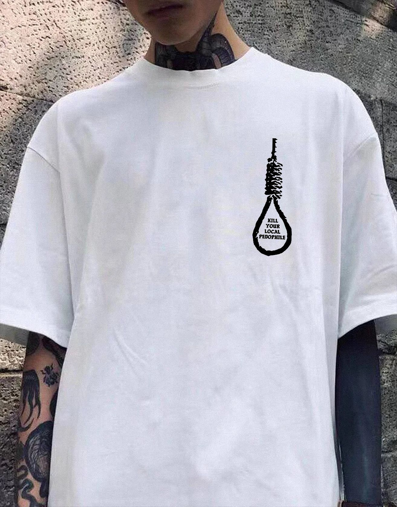 Kill Your Local Pedophile Printed Men's T-shirt Techwear Shop