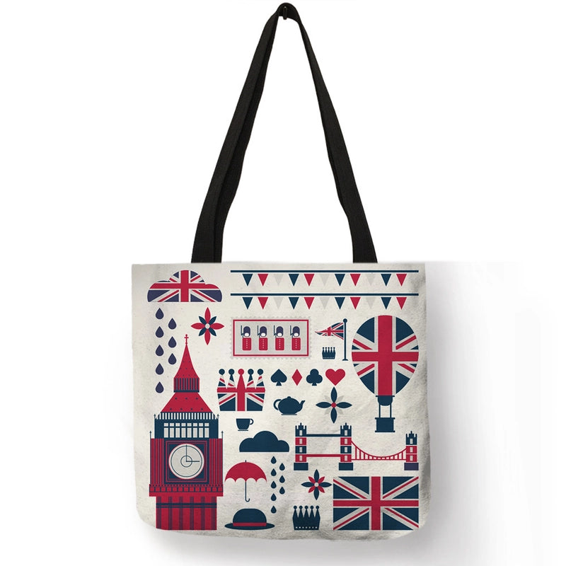 Women’s Medium Polyester Printing Basic Classic Style Square Open Shoulder Bag