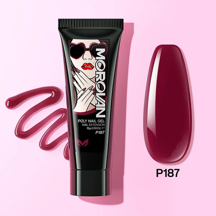 Sanguine Red Poly Nail Gel