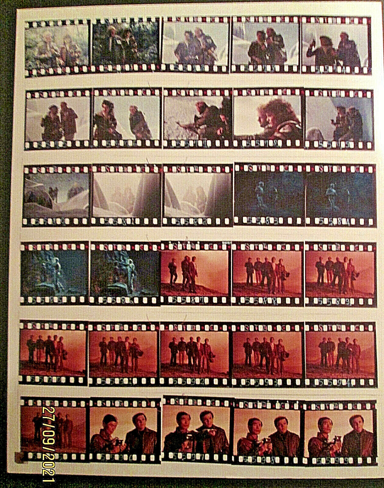 STAR TREK III : (THE SEARCH FOR SPOCK) ORIG,1984 COLOR CONTACT SHEET Photo Poster painting *