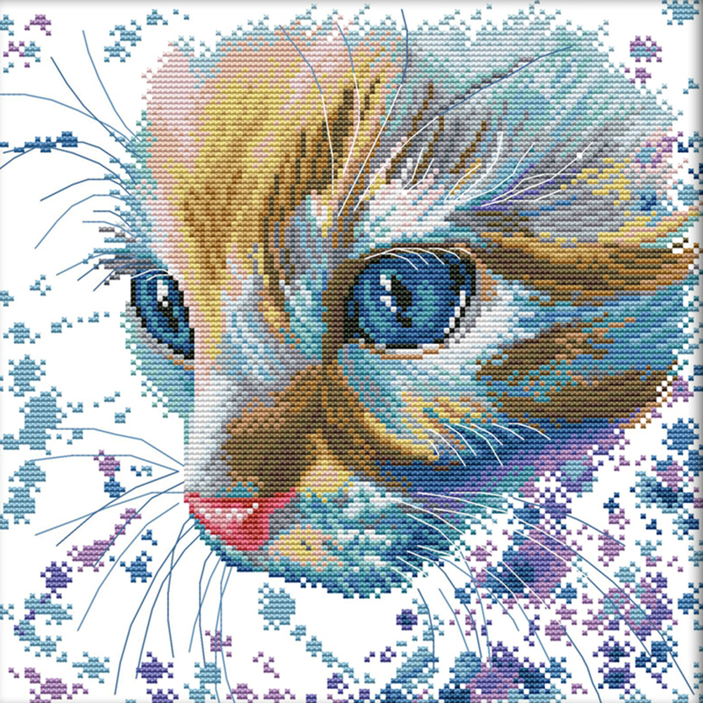 

Cat - 11CT Stamped Cross Stitch - 53*41CM, 501 Original