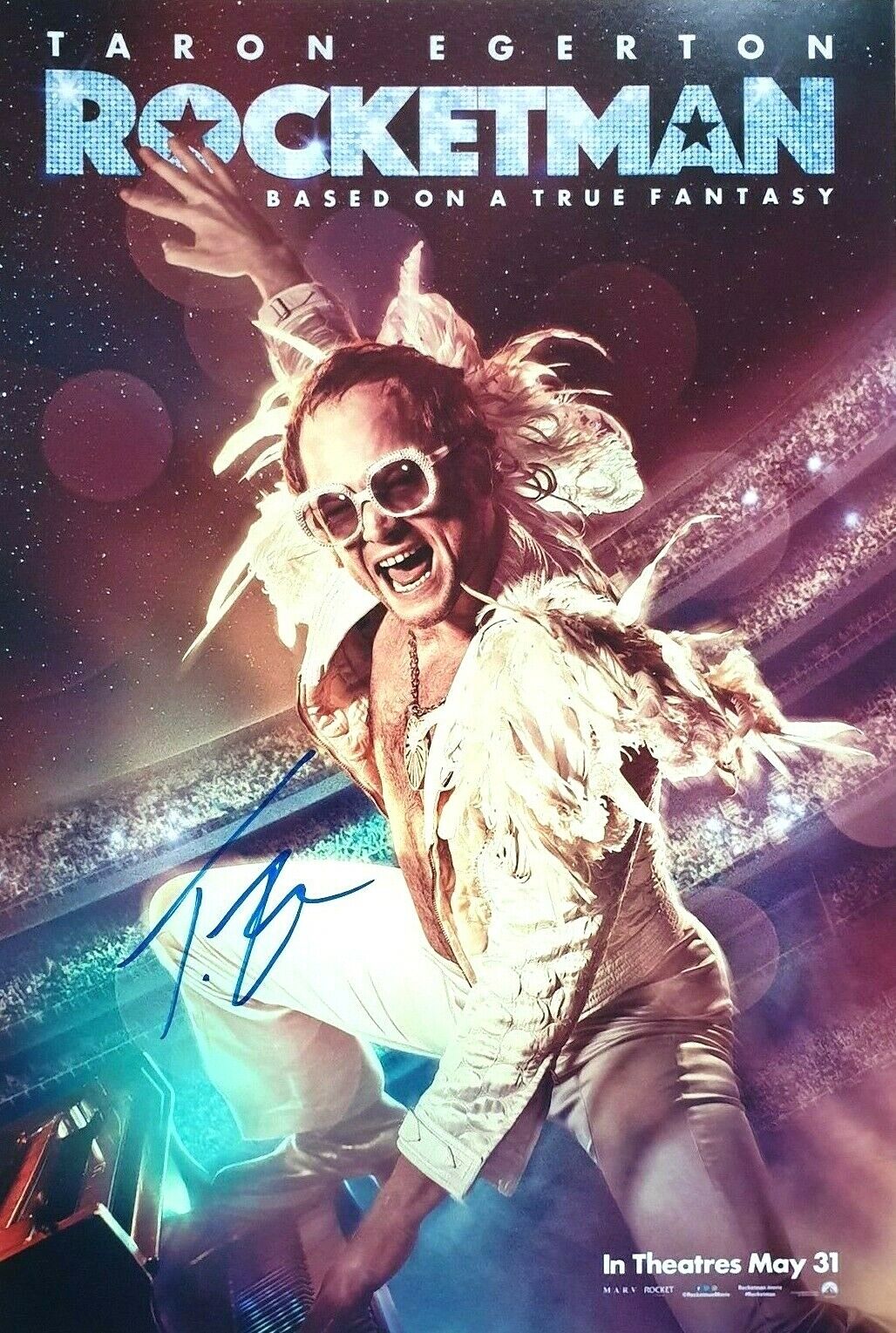 TARON EGERTON Signed Autographed Photo Poster painting EXACT VIDEO PROOF Rocketman Sing 2