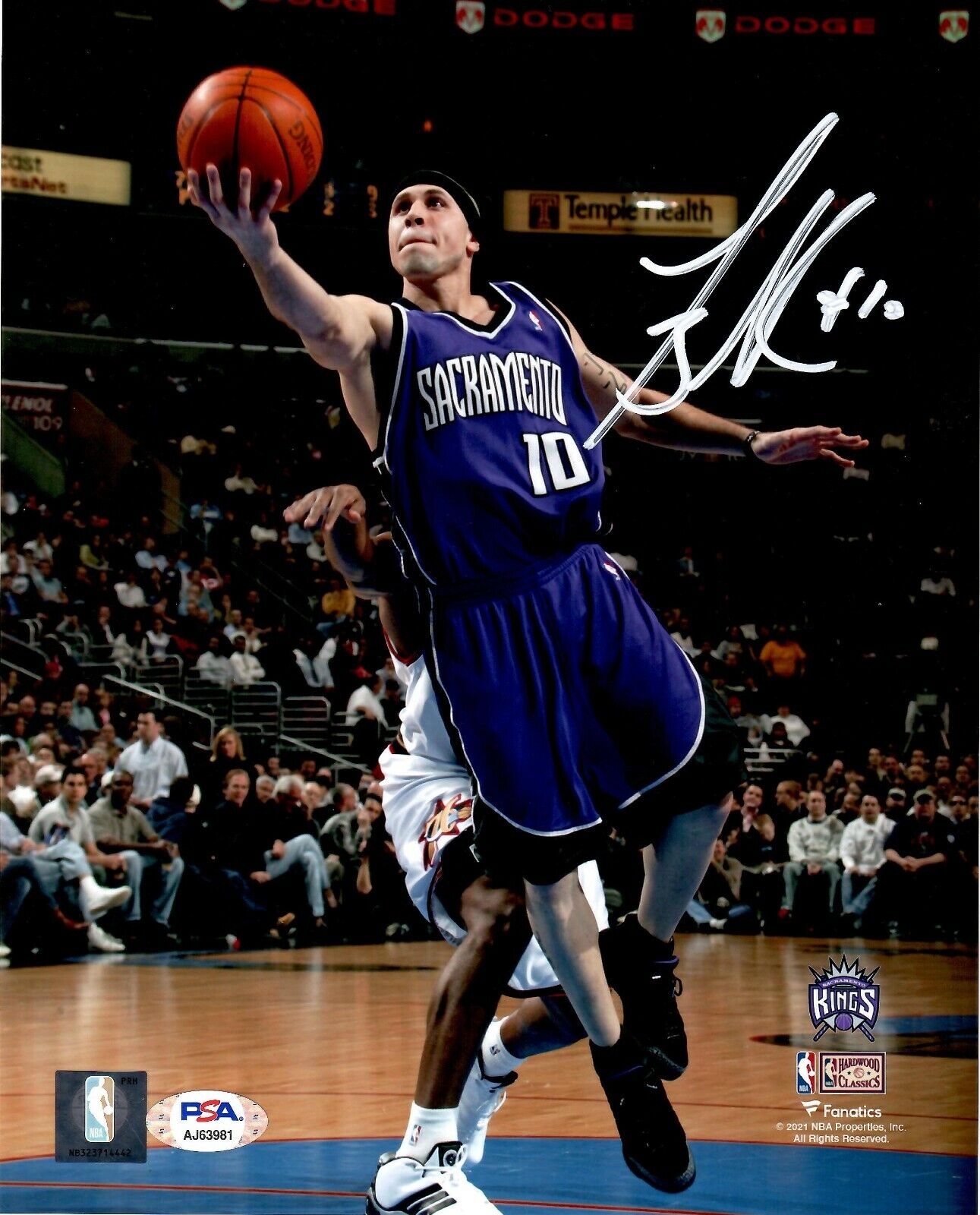 Mike Bibby autographed signed 8x10 Photo Poster painting NBA Sacramento Kings PSA COA