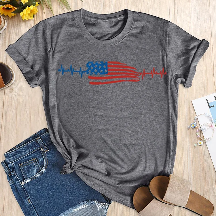 Independence Day America Flag T-shirt Tee