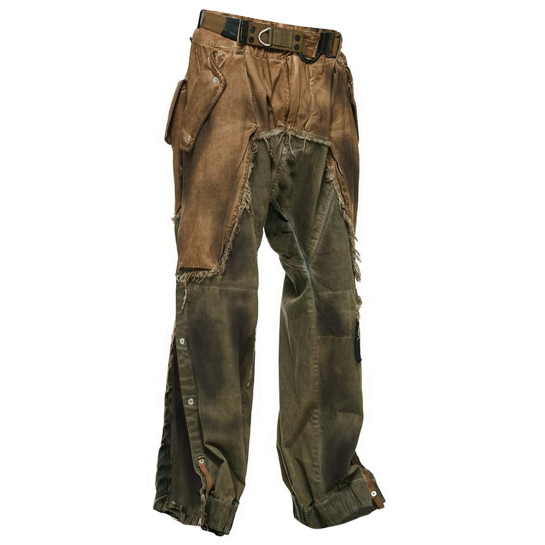 Mens Stitching Wash Water To Make Old Retro Trousers / [viawink] /