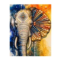 Colorful Elephant - Pearls Painting