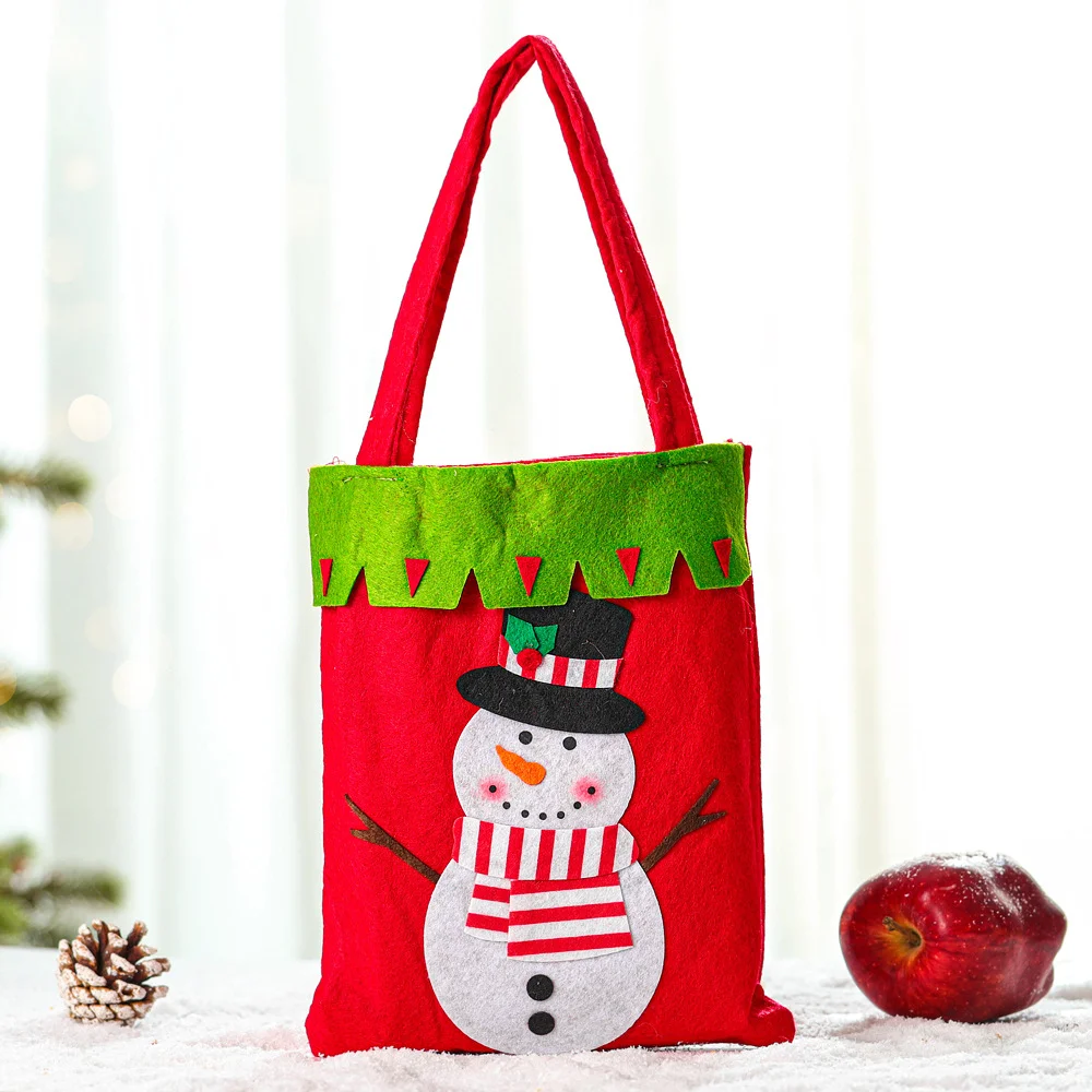New Christmas creative linen apple bag gift bag ornaments