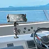 Car Phone Holder Anti-Slip Aluminum Drill Base Phone Rack Dashboard Phone Stand