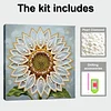 DIY Pearl Painting Sunflower for Home Wall Decor with Frame(25x25cm)