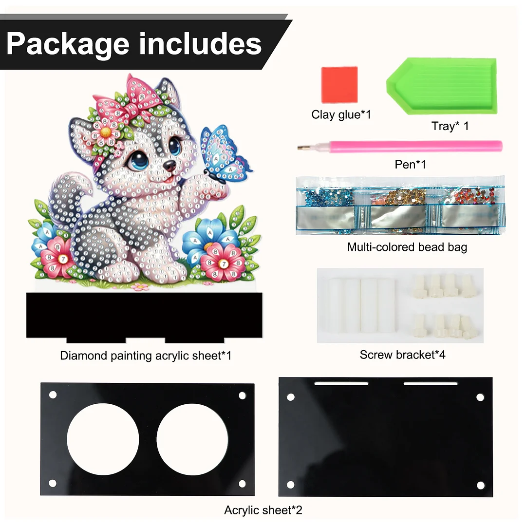 5D DIY Butterfly Cat Diamond Art Mini Candle Holder for Aromatherapy Art Crafts