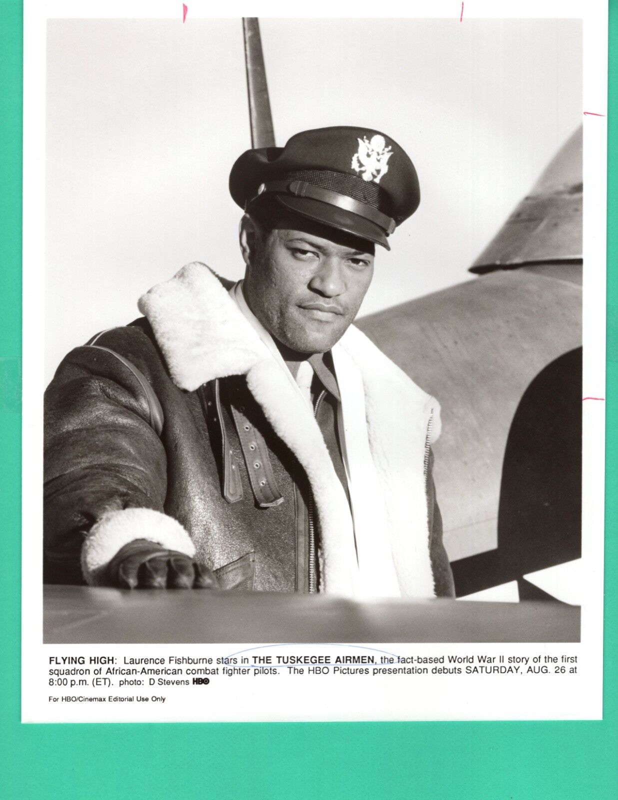 LAURENCE FISHBURNE Actor Movie Star 1995 The Tuskegee Airmen Promo Photo Poster painting 8x10