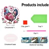 (US Only)2D Flat Print Acrylic Flower Chicken DIY 5D DIY Diamond Art Tabletop Decorations