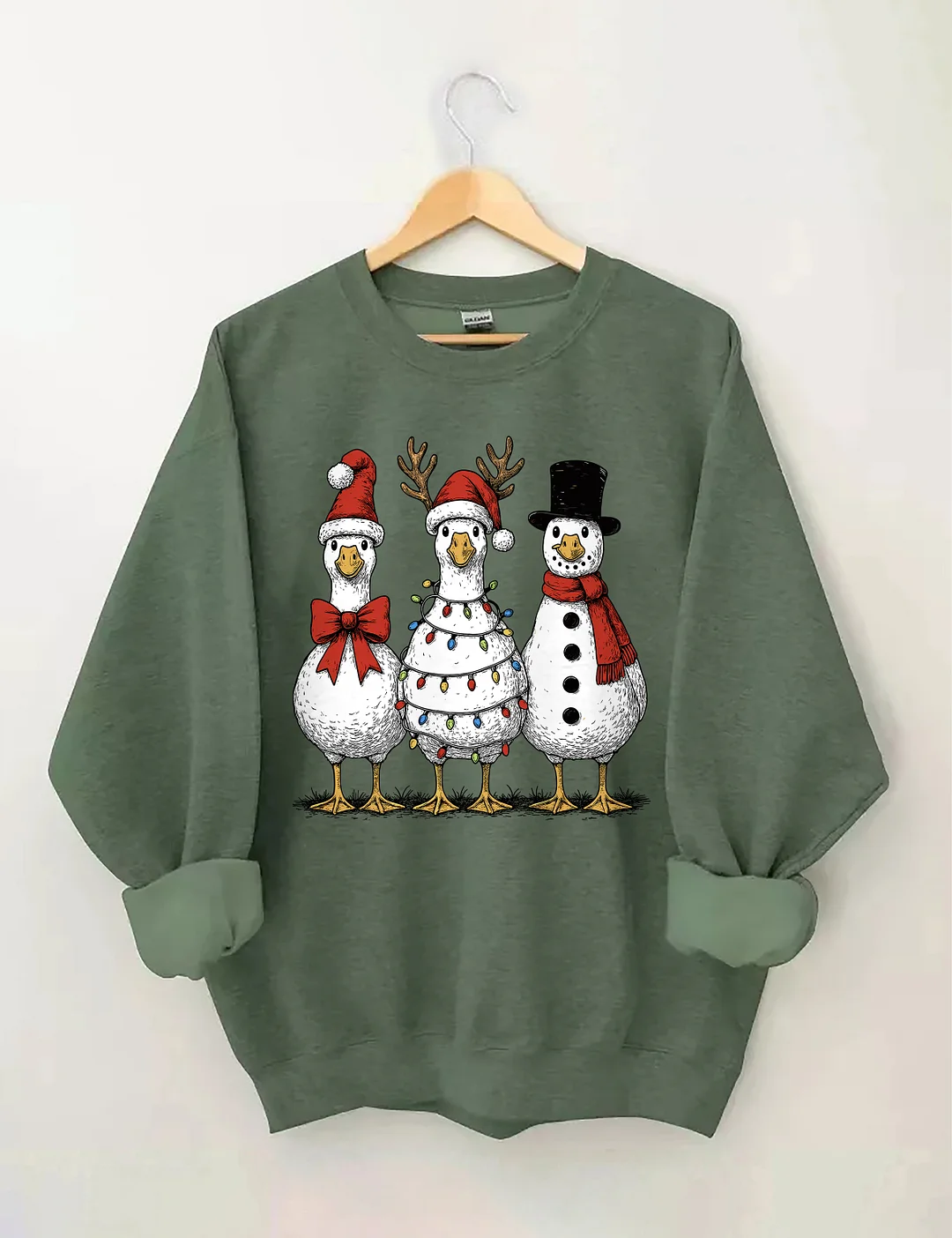 Vintage Christmas Goose Sweatshirt