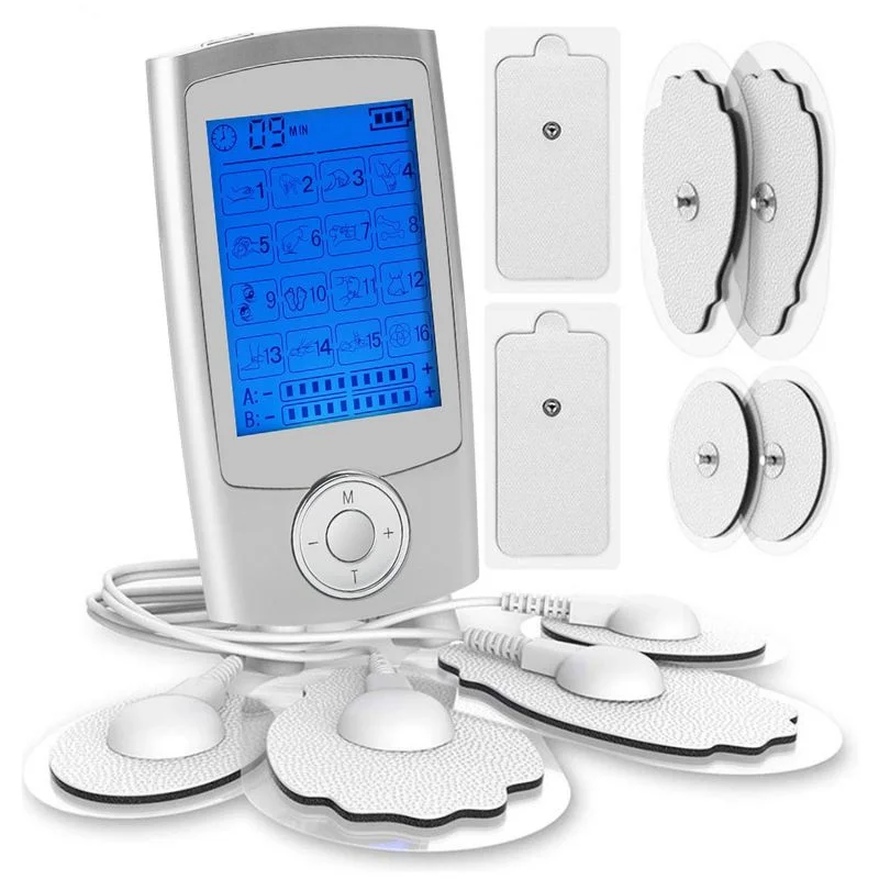 Tens Unit Muscle Stimulator Pulse Massager Pain Relief With 14 Electrode  Pads