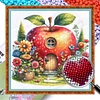 Gnome Hut-Partial 11CT Stamped Cross Stitch Bead Embroidery 36*36cm/14.17*14.17in tapestrymarket