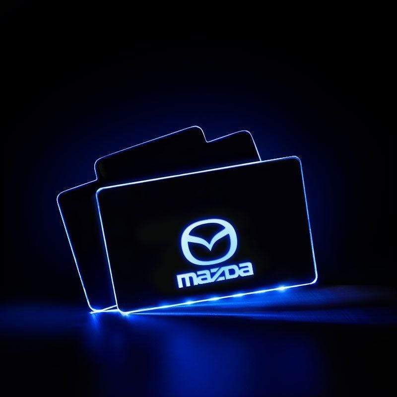 MAZDA Acrylic LED Car Floor Mat For MAZDA Atmosphere Light With RF Remote Control Car Interior Light Decoration voiturehub dxncar