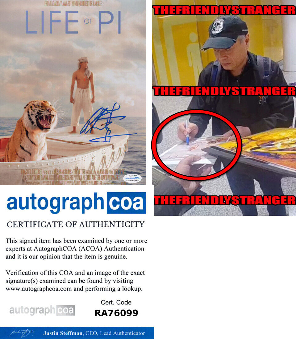 ANG LEE signed Autographed LIFE OF PI