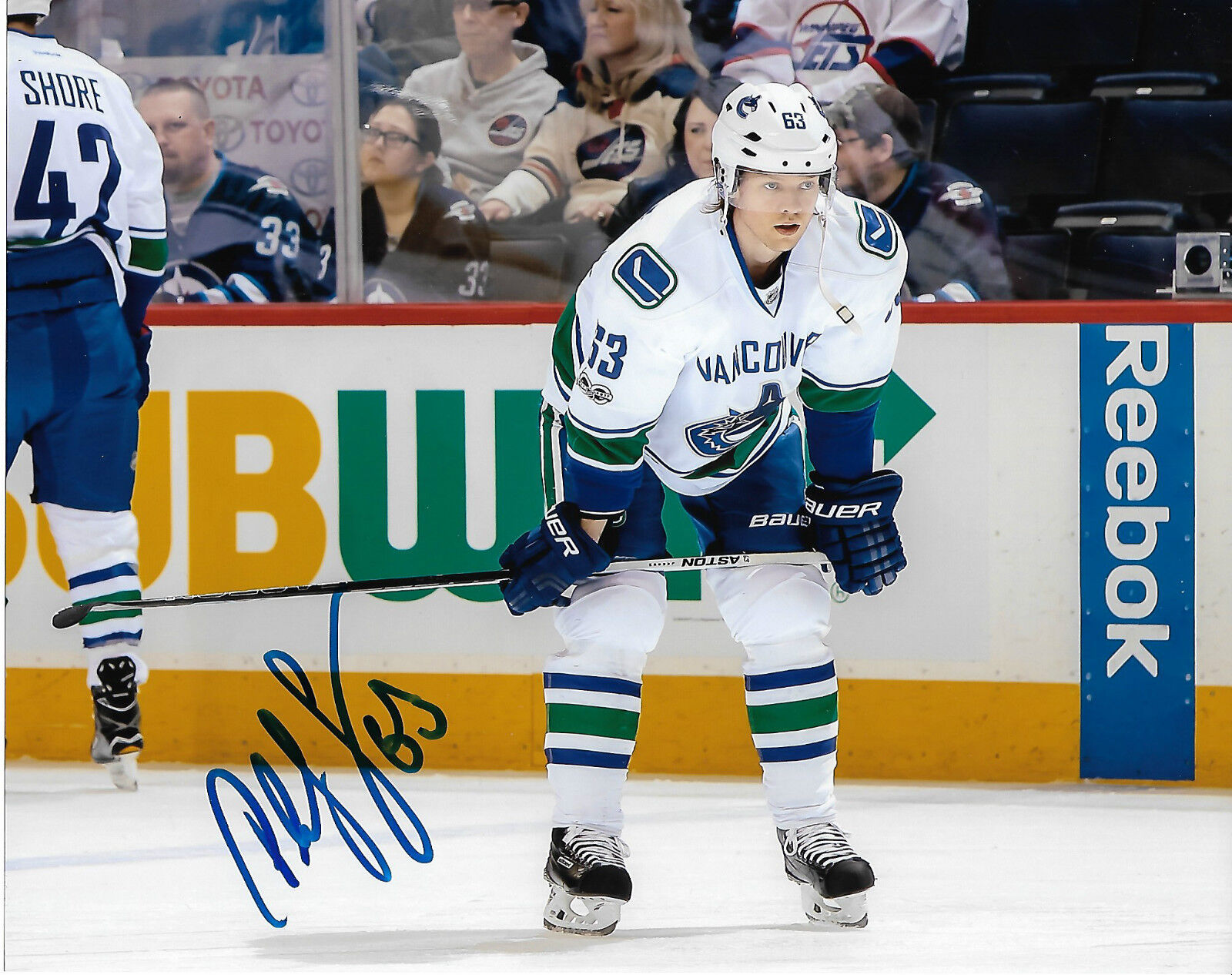 Vancouver Canucks Philp Larsen Autographed Signed 8x10 Photo Poster painting COA E