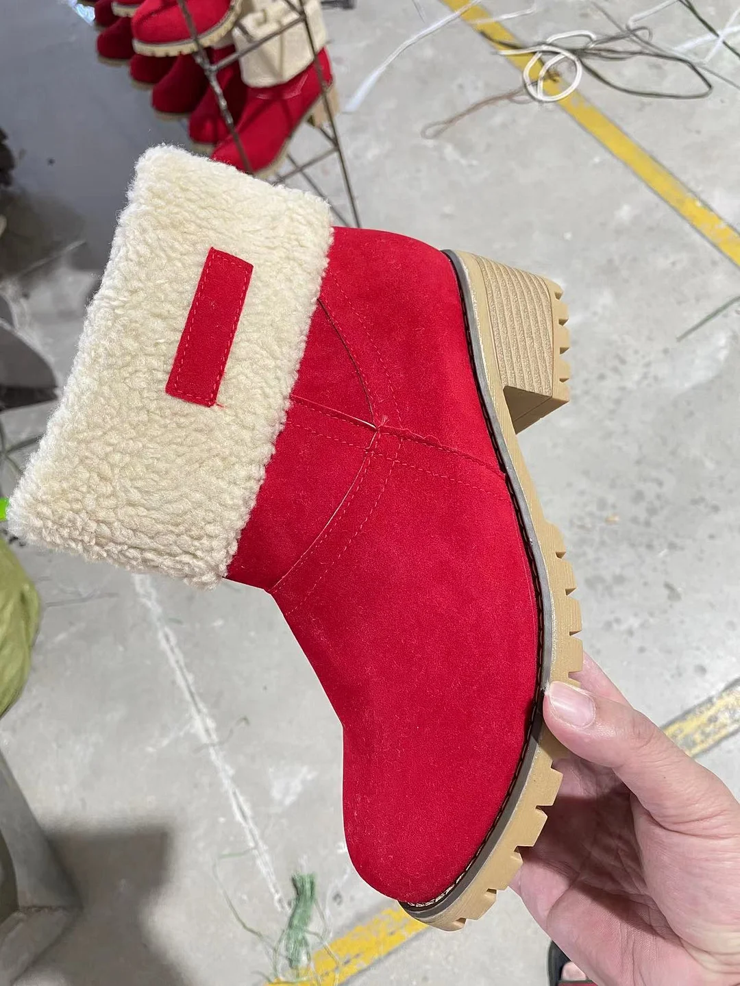 Churchf Churchf Fashionable Winter Large-Size Boots Lamb Wool Two Cotton Shoes To Keep Warm Snow Boots