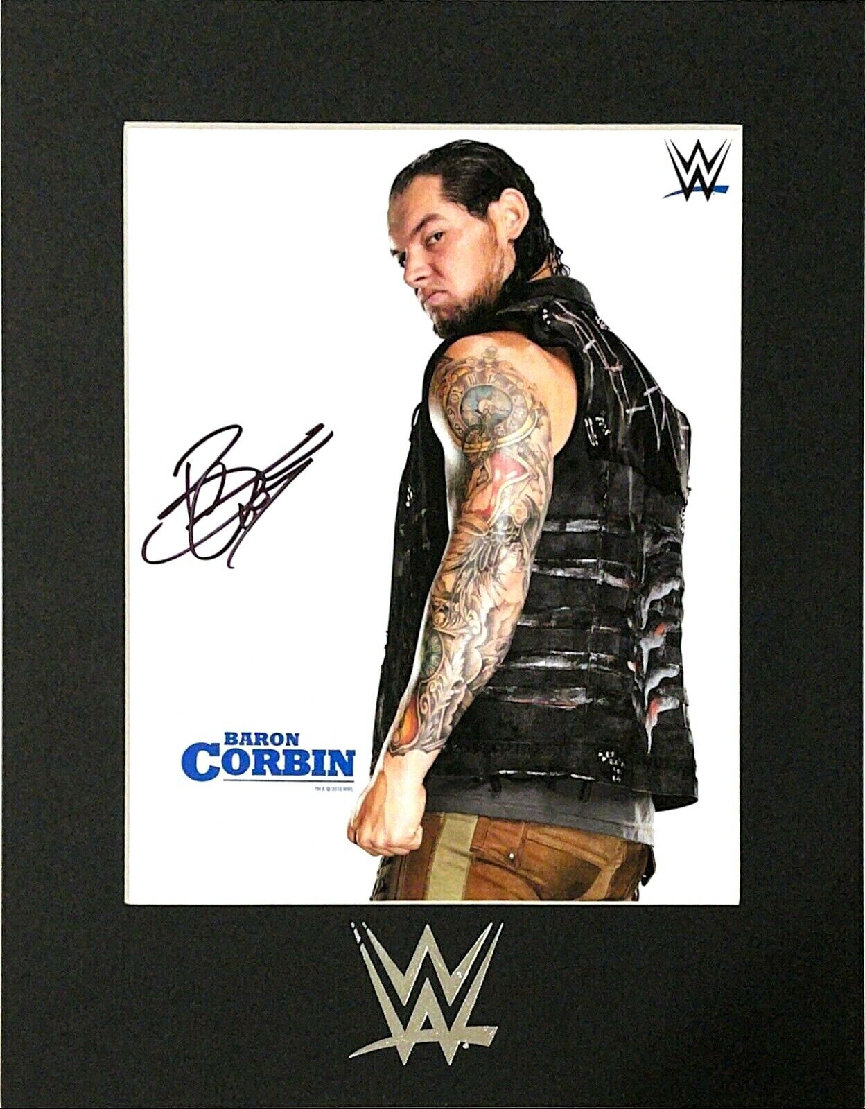 WWE BARON CORBIN HAND SIGNED OFFICIAL LICENSED 14X11 AUTOGRAPHED MATTED Photo Poster painting