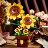 Artificial Flower Building Blocks for Adults Women for Home Decor (Sunflower)