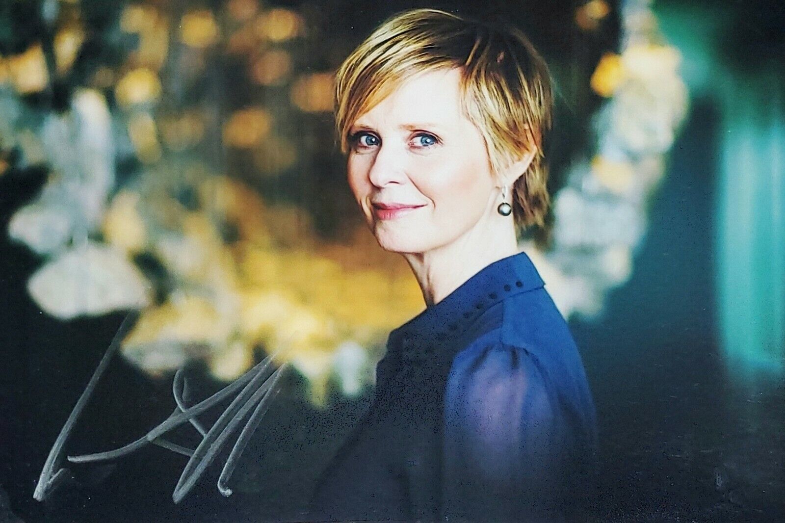 Cynthia Nixon Hand Signed Autograph Photo Poster painting Sex and the City Actress Miranda